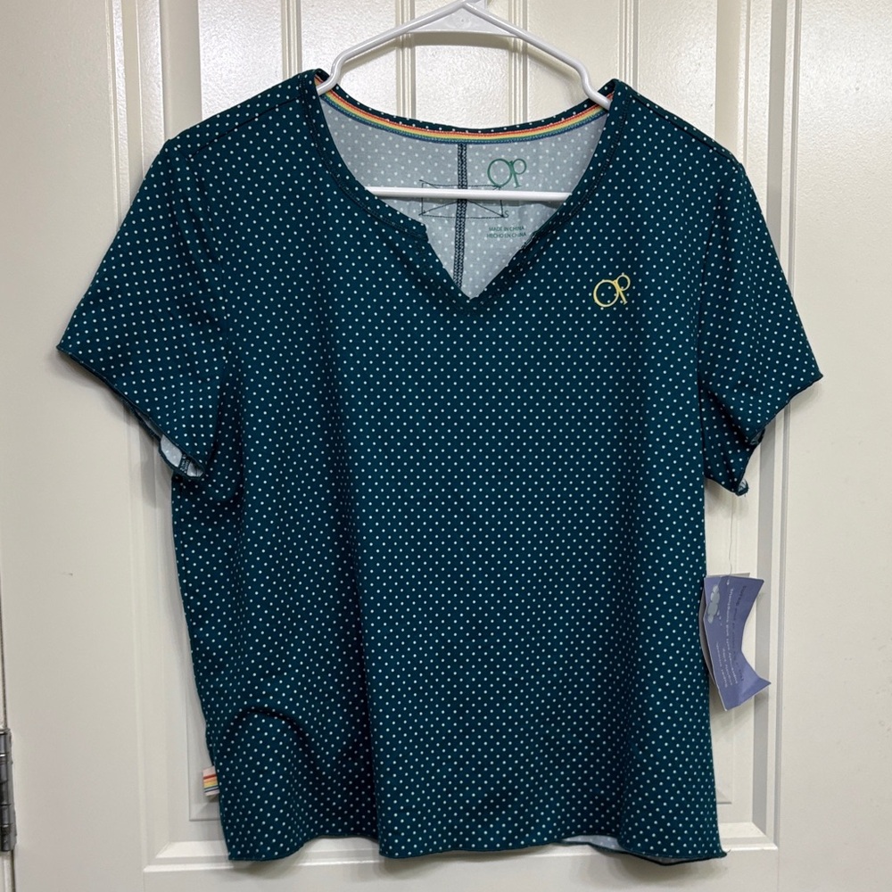 NWT OP Teal Polka Dot‎ Women PJ Top